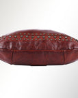 Spaghetti Western Swc142Acg Hobo Vintage Handmade Drum Dyed Genuine European Cowhide Leather Women Bag Western Handbag Purse