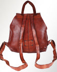 Spaghetti Western Swc145Acg Backpack Vintage Handmade Drum Dyed Genuine European Cowhide Leather Women Bag Western Handbag Purse