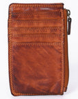 Spaghetti Western Swc146Acg Card-Holder Vintage Handmade Drum Dyed Genuine European Cowhide Leather Women Bag Western Handbag Purse
