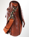 Spaghetti Western Swc155Tan Envelope Vintage Handmade Drum Dyed Genuine European Cowhide Leather Women Bag Western Handbag Purse