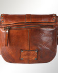 Spaghetti Western Swc155Tan Envelope Vintage Handmade Drum Dyed Genuine European Cowhide Leather Women Bag Western Handbag Purse