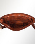 Spaghetti Western Swc155Tan Envelope Vintage Handmade Drum Dyed Genuine European Cowhide Leather Women Bag Western Handbag Purse