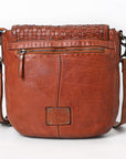 Spaghetti Western Swc160Cg Cross Body I Vintage Handmade Drum Dyed Genuine European Cowhide Leather Women Bag Western Handbag Purse