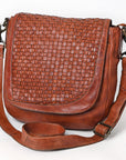 Spaghetti Western Swc160Cg Cross Body I Vintage Handmade Drum Dyed Genuine European Cowhide Leather Women Bag Western Handbag Purse
