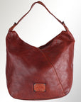 Spaghetti Western Swc176Cg Hobo Vintage Handmade Drum Dyed Genuine European Cowhide Leather Women Bag Western Handbag Purse