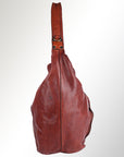 Spaghetti Western Swc176Cg Hobo Vintage Handmade Drum Dyed Genuine European Cowhide Leather Women Bag Western Handbag Purse