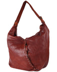 Spaghetti Western Swc176Cg Hobo Vintage Handmade Drum Dyed Genuine European Cowhide Leather Women Bag Western Handbag Purse