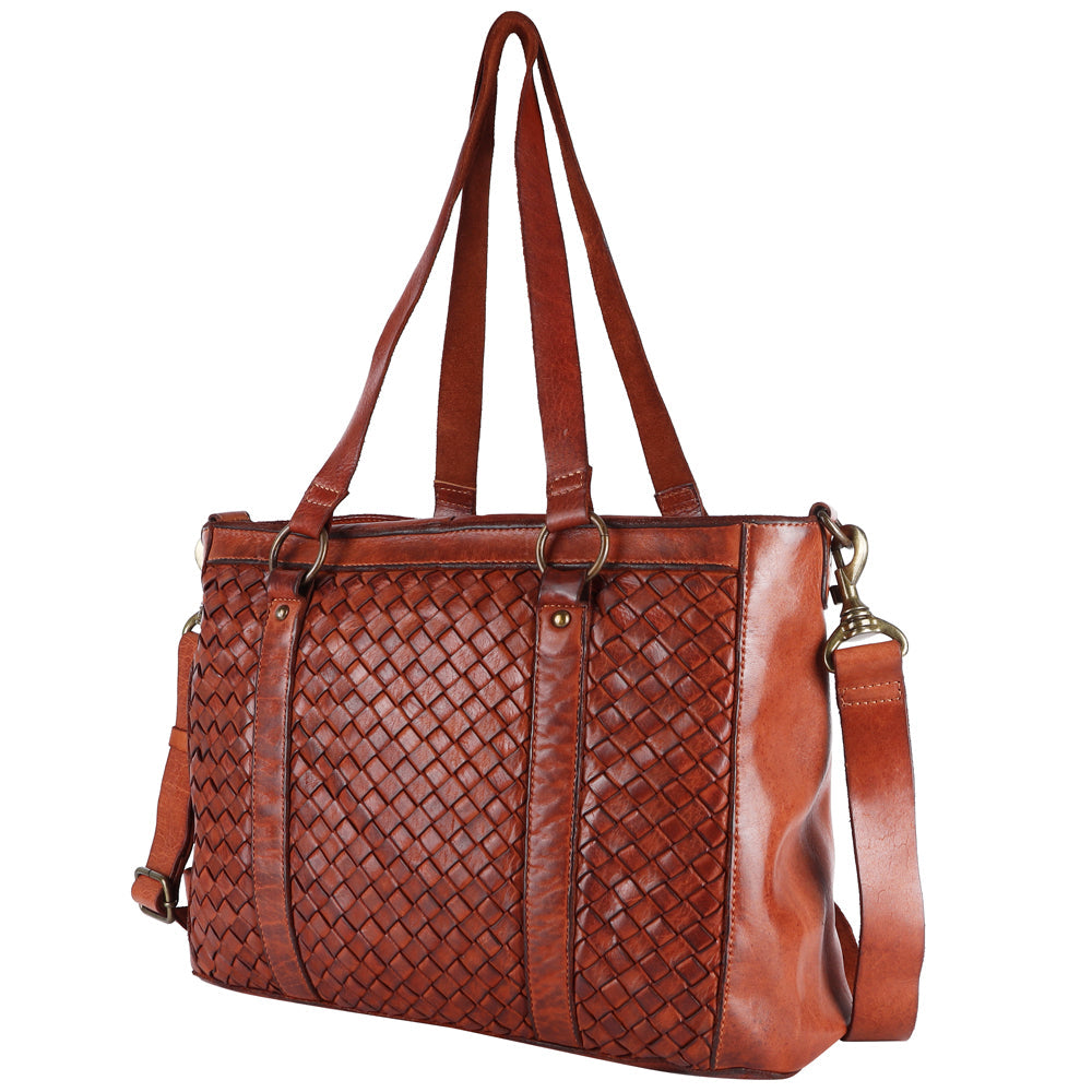 Spaghetti Western Swc181Cg Tote Vintage Handmade Drum Dyed Genuine European Cowhide Leather Women Bag Western Handbag Purse