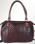 Spaghetti Western Swc182Brn Tote Vintage Handmade Drum Dyed Genuine European Cowhide Leather Women Bag Western Handbag Purse