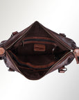 Spaghetti Western Swc182Brn Tote Vintage Handmade Drum Dyed Genuine European Cowhide Leather Women Bag Western Handbag Purse