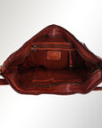 Spaghetti Western Swc183Cg Hobo Vintage Handmade Drum Dyed Genuine European Cowhide Leather Women Bag Western Handbag Purse