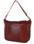 Spaghetti Western Swc183Cg Hobo Vintage Handmade Drum Dyed Genuine European Cowhide Leather Women Bag Western Handbag Purse
