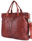Spaghetti Western Swc187Cg Tote Vintage Handmade Drum Dyed Genuine European Cowhide Leather Women Bag Western Handbag Purse