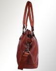 Spaghetti Western Swc188Cg Tote Vintage Handmade Drum Dyed Genuine European Cowhide Leather Women Bag Western Handbag Purse