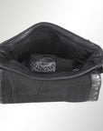 Spaghetti Western Swc198Blk Envelope Vintage Handmade Drum Dyed Genuine European Cowhide Leather Women Bag Western Handbag Purse