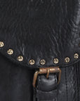 Spaghetti Western Swc198Blk Envelope Vintage Handmade Drum Dyed Genuine European Cowhide Leather Women Bag Western Handbag Purse