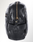 Spaghetti Western Swc200Blk Wristlet Vintage Handmade Drum Dyed Genuine European Cowhide Leather Women Bag Western Handbag Purse