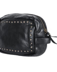 Spaghetti Western Swc200Blk Wristlet Vintage Handmade Drum Dyed Genuine European Cowhide Leather Women Bag Western Handbag Purse