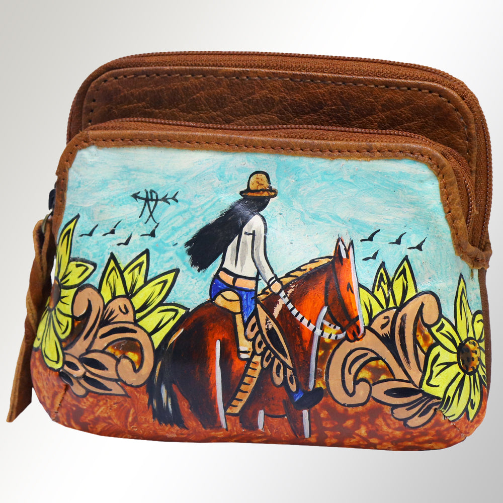 American Darling Coin Purse Genuine Leather women bag western handbag purse