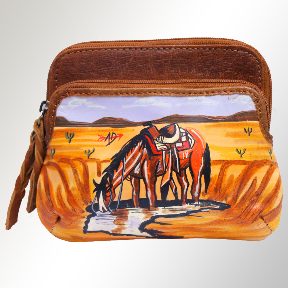 American Darling Coin Purse Genuine Leather women bag western handbag purse