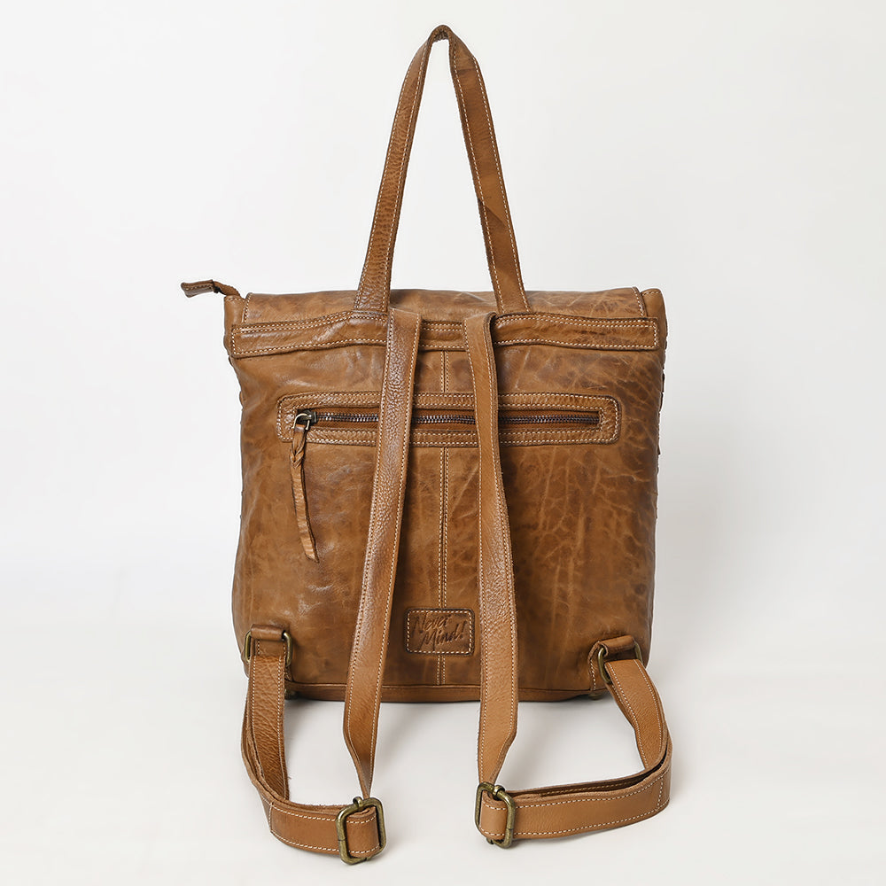 Never Mind Nmbgm115A Backpack Vintage Handmade Genuine Cowhide Leather Women Bag Western Handbag Purse