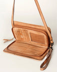 Never Mind Nmbg129A Wallet Vintage Handmade Genuine Cowhide Leather Women Bag Western Handbag Purse