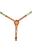 BAR H EQUINE Natural Rawhide Horse Western Leather Breast Collar Tan
