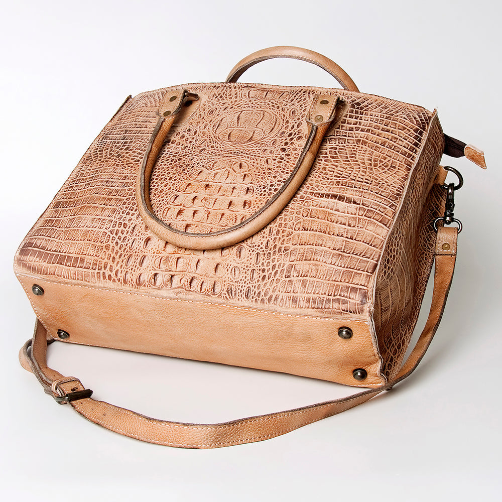 American Darling Briefcase Hand Tooled Genuine Leather Women Bag Western Handbag Purse