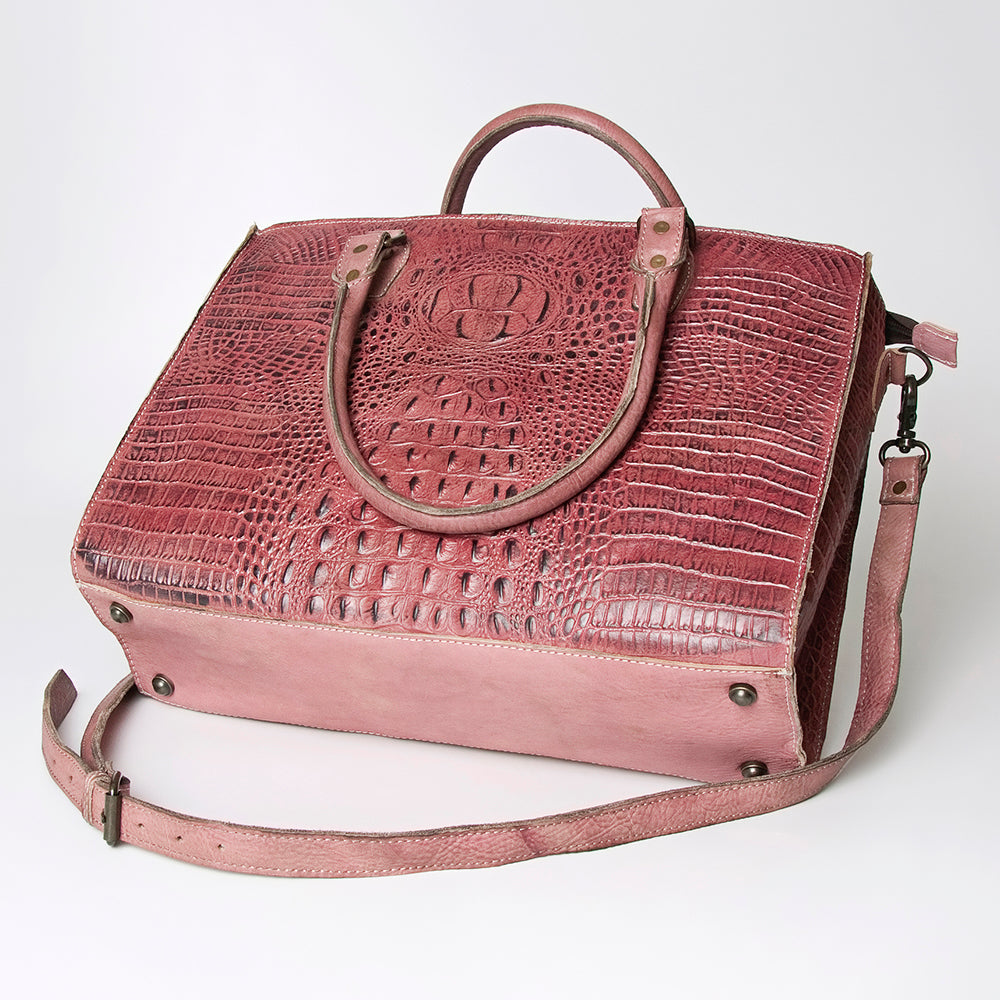 American Darling Briefcase Hand Tooled Genuine Leather Women Bag Western Handbag Purse