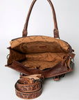 American Darling Briefcase Hand Tooled Saddle Blanket Genuine Leather women bag western handbag purse