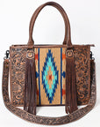 American Darling Briefcase Hand Tooled Saddle Blanket Genuine Leather women bag western handbag purse