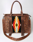 American Darling Briefcase Hand Tooled Saddle Blanket Genuine Leather women bag western handbag purse