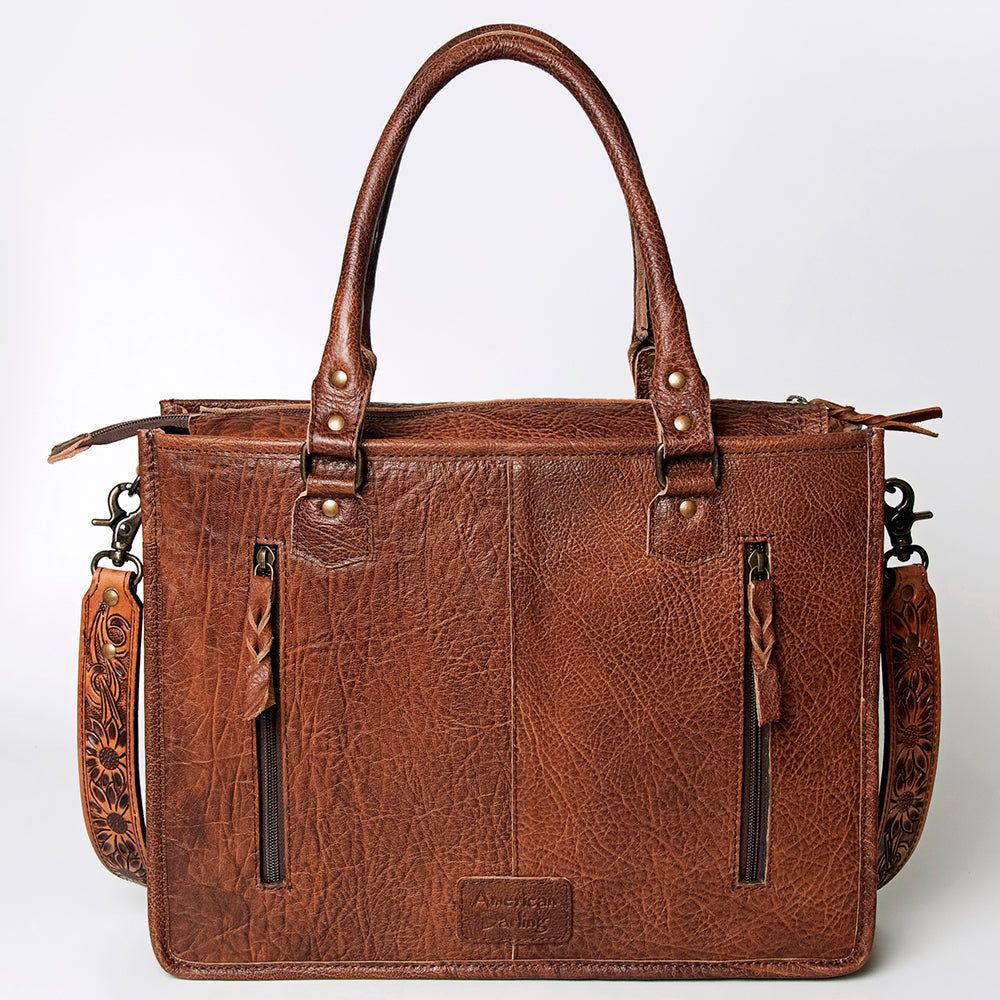 American Darling Briefcase Hand Tooled Saddle Blanket Genuine Leather women bag western handbag purse