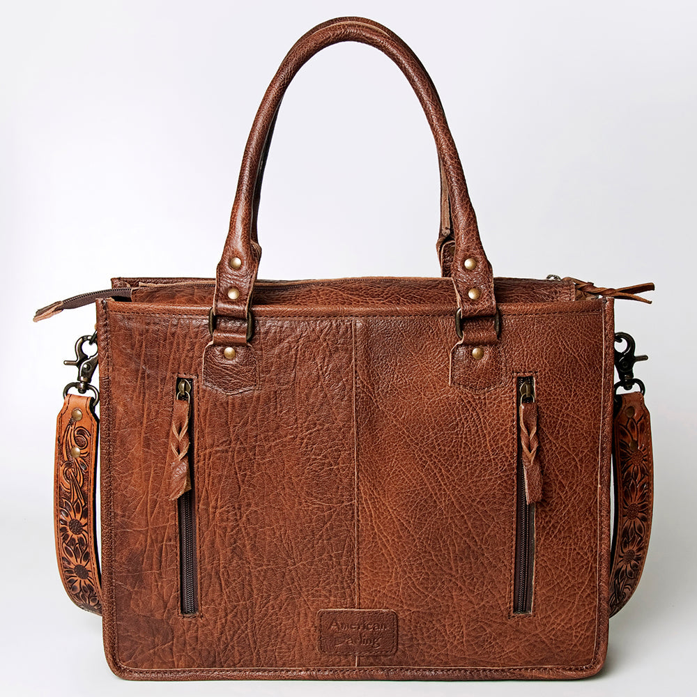 American Darling Briefcase Hand Tooled Saddle Blanket Genuine Leather women bag western handbag purse