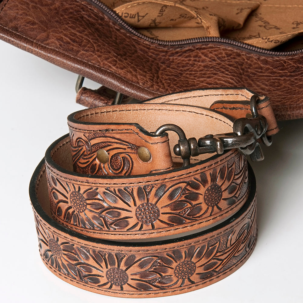American Darling Briefcase Hand Tooled Saddle Blanket Genuine Leather women bag western handbag purse