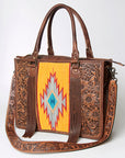 American Darling Briefcase Hand Tooled Saddle Blanket Genuine Leather women bag western handbag purse