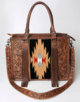 American Darling Briefcase Hand Tooled Saddle Blanket Genuine Leather women bag western handbag purse