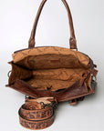 American Darling Briefcase Hand Tooled Saddle Blanket Genuine Leather women bag western handbag purse
