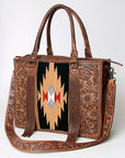 American Darling Briefcase Hand Tooled Saddle Blanket Genuine Leather women bag western handbag purse