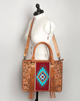American Darling Briefcase Hand Tooled Saddle Blanket Genuine Leather women bag western handbag purse