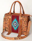 American Darling Briefcase Hand Tooled Saddle Blanket Genuine Leather women bag western handbag purse
