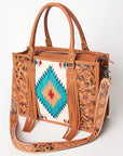 American Darling Briefcase Hand Tooled Saddle Blanket Genuine Leather women bag western handbag purse