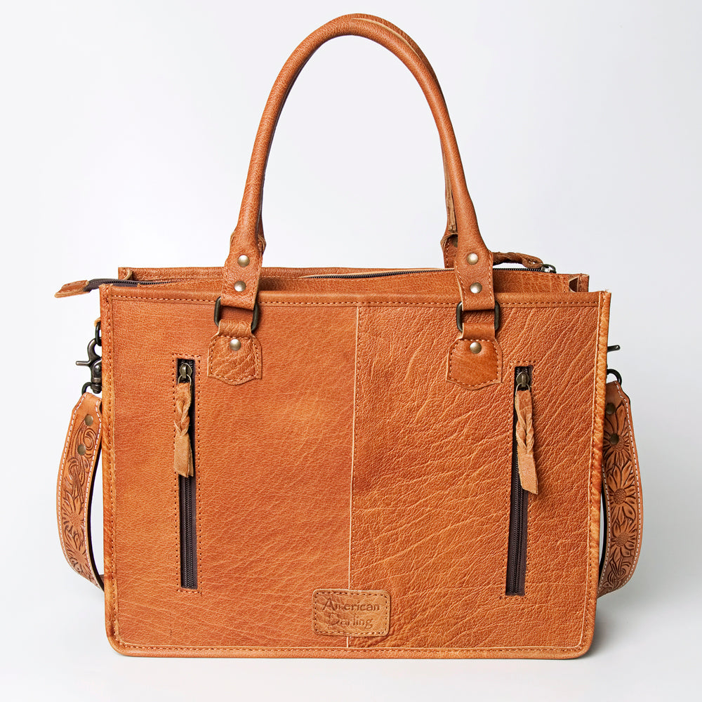 American Darling Briefcase Hand Tooled Saddle Blanket Genuine Leather women bag western handbag purse