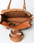 American Darling Briefcase Hand Tooled Saddle Blanket Genuine Leather women bag western handbag purse