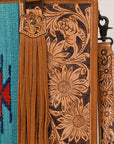 American Darling Briefcase Hand Tooled Saddle Blanket Genuine Leather women bag western handbag purse
