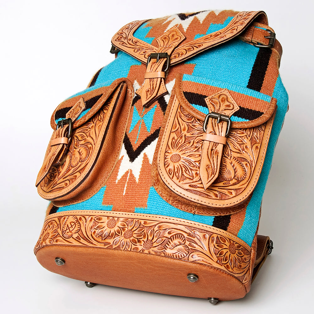 American Darling Hand Tooled Saddle Blanket Genuine Leather Women Bag Western Handbag Purse