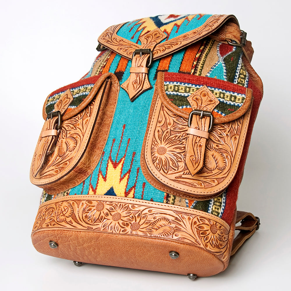 American Darling Hand Tooled Saddle Blanket Genuine Leather Women Bag Western Handbag Purse