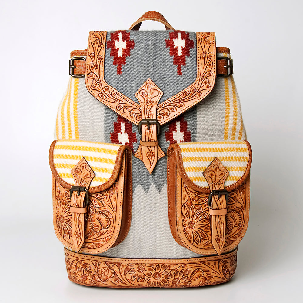 American Darling Hand Tooled Saddle Blanket Genuine Leather Women Bag Western Handbag Purse