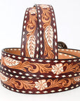 American Darling ADBLF136-L Beautifully Hand Tooled Genuine American Leather Belt Men and  Women