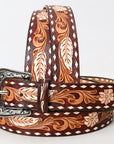 American Darling ADBLF136-L Beautifully Hand Tooled Genuine American Leather Belt Men and  Women